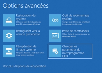 Accèder au BIOS UEFI à partir de Windows 10